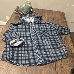 Women’s plaid flannel hoodie